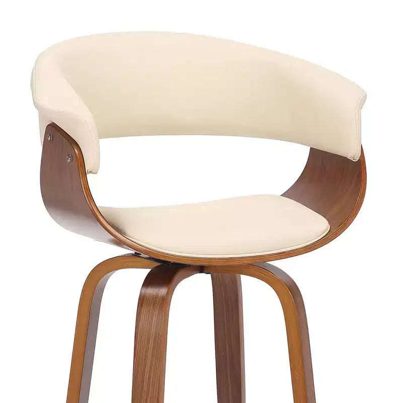Sgabello da bar girevole in ecopelle e legno Julyssa da 26" - Armen Living