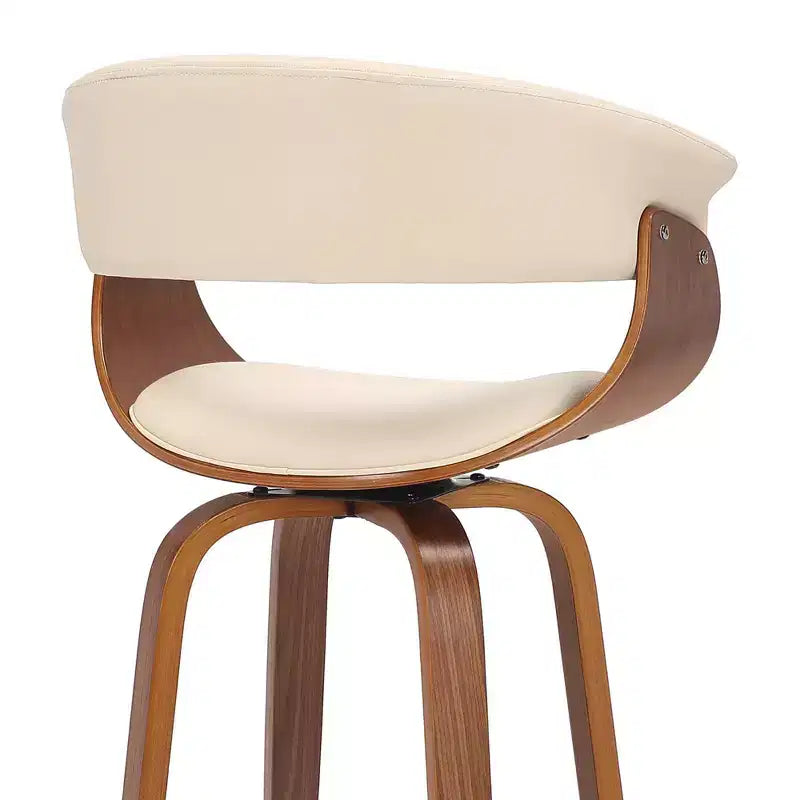 Sgabello da bar girevole in ecopelle e legno Julyssa da 26" - Armen Living