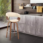 Sgabello da bar girevole in ecopelle e legno Julyssa da 26" - Armen Living