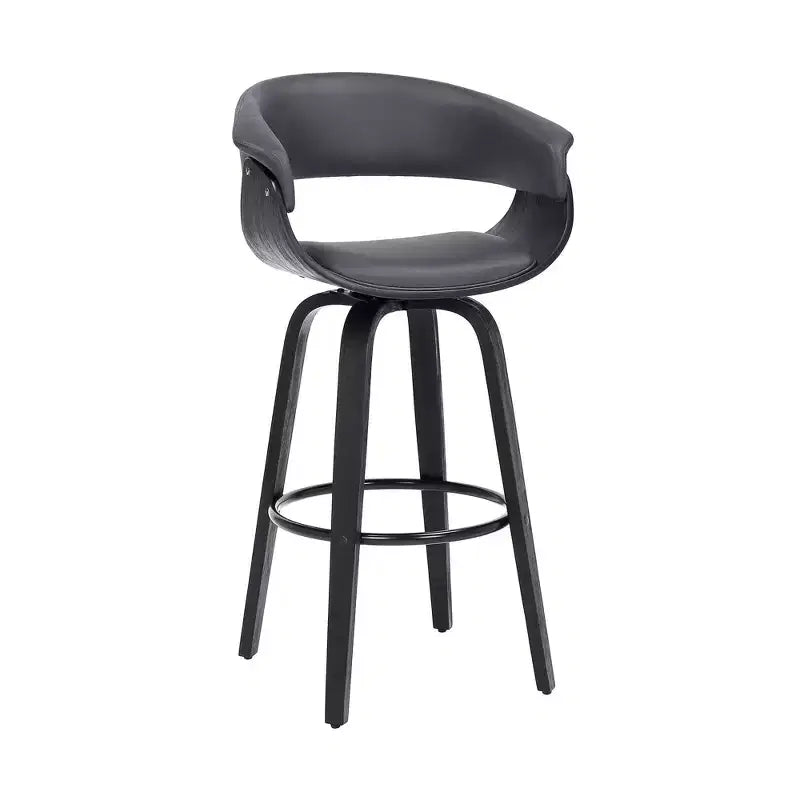 Sgabello da bar girevole in ecopelle e legno Julyssa da 26" - Armen Living