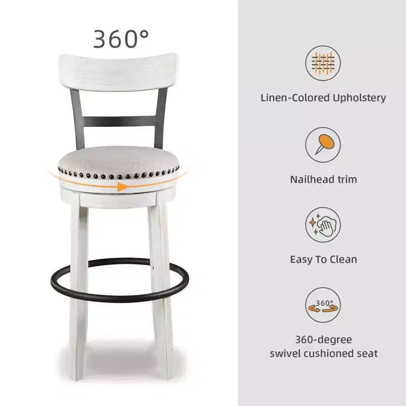 Sgabello da bar imbottito girevole Tall Valebeck - Design esclusivo Ashley