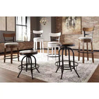 Sgabello da bar imbottito girevole Tall Valebeck - Design esclusivo Ashley