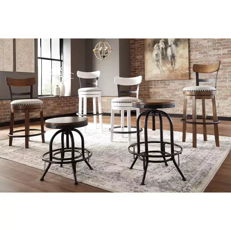 Sgabello da bar imbottito girevole Tall Valebeck - Design esclusivo Ashley