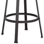 Sgabello da bar girevole Elm Lane Clifton in metallo bronzato marrone, altezza 75 cm, sedile in legno regolabile in stile industriale con schienale e poggiapiedi, per bancone cucina