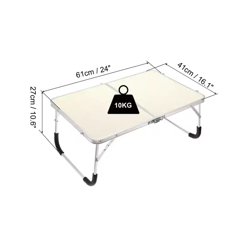 Unique Bargains Scrivania Pieghevole Portatile per Lettura Lavoro Laptop 24 x 16,1 x 10,6