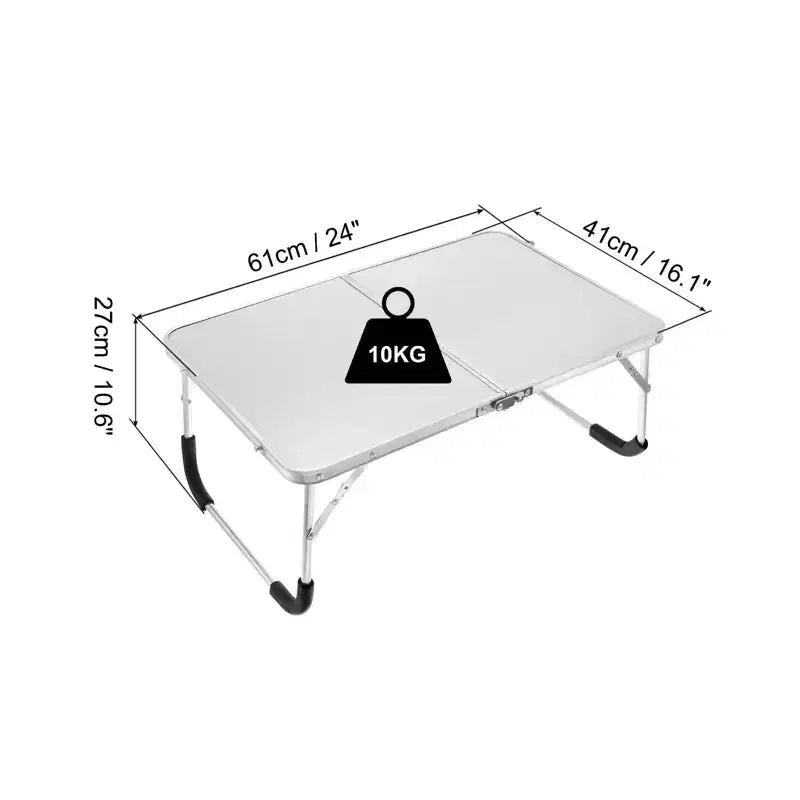 Unique Bargains Scrivania Pieghevole Portatile per Lettura Lavoro Laptop 24 x 16,1 x 10,6