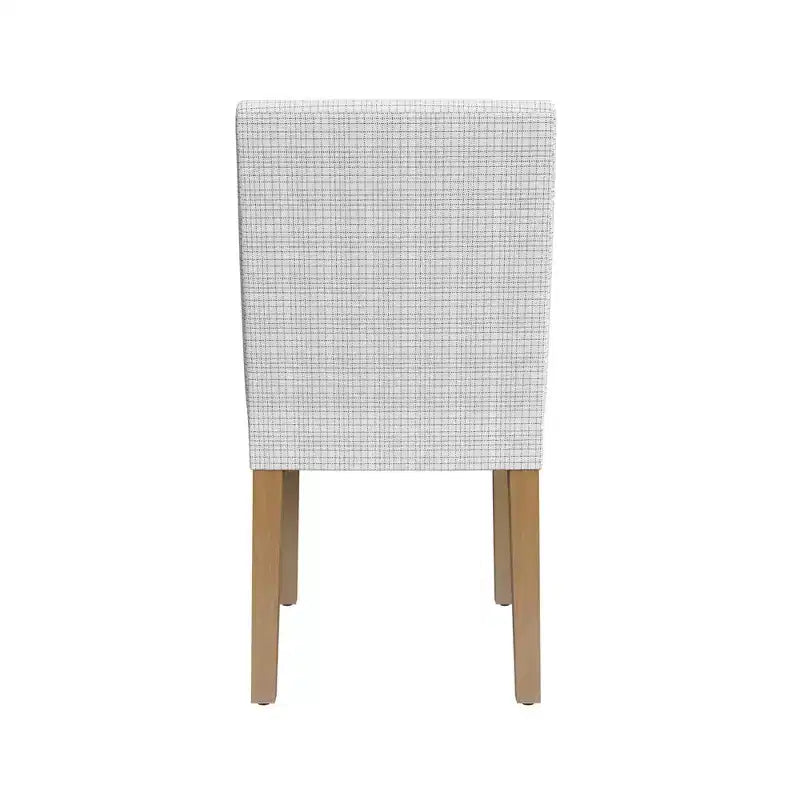 Sedia da pranzo imbottita HomePop con motivo a griglia classica Mini