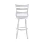 Sgabello da bar girevole in legno massello con schienale a scala, altezza bancone, qualità commerciale Liesel di Flash Furniture, con sedile in legno massello