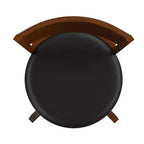 Flash Furniture Sgabello da bar Nichola di livello commerciale, schienale aperto classico, girevole, altezza bancone, con struttura in legno curvato e seduta imbottita e rivestita