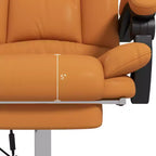 Sedia da ufficio Vinsetto con massaggio vibrante e calore, altezza regolabile, schienale alto, braccioli, poggiapiedi, sedia da computer comoda in pelle PU