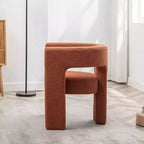 Poltrona a braccioli quadrati rivestita in bouclé da 71 cm - Kinwell