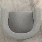 Poltrona a braccioli quadrati rivestita in bouclé da 71 cm - Kinwell