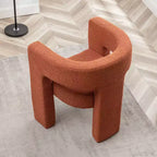 Poltrona a braccioli quadrati rivestita in bouclé da 71 cm - Kinwell