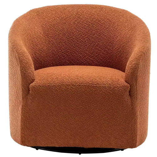 32 Wide Boucle Upholstered Swivel Barrel Chair - Kinwell