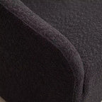 Poltrona girevole a botte con rivestimento in tessuto Boucle, larghezza 32 pollici - Kinwell