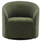 Poltrona girevole a botte con rivestimento in tessuto Boucle, larghezza 32 pollici - Kinwell