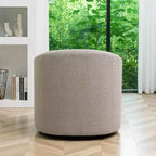 Poltrona girevole a botte con rivestimento in tessuto Boucle, larghezza 32 pollici - Kinwell