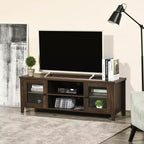 HOMCOM Mobile TV Moderno, Centro Intrattenimento con Ripiani e Armadietti per TV a Schermo Piatto fino a 60 pollici per Camera da Letto, Soggiorno