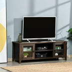 HOMCOM Mobile TV Moderno, Centro Intrattenimento con Ripiani e Armadietti per TV a Schermo Piatto fino a 60 pollici per Camera da Letto, Soggiorno