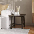 Flash Furniture Eli Tavolino Rustico in Legno Massello, Tavolino d'Appoggio Stile Cavalletto