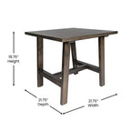 Flash Furniture Eli Tavolino Rustico in Legno Massello, Tavolino d'Appoggio Stile Cavalletto