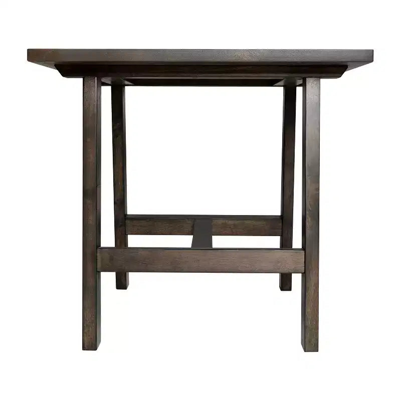 Flash Furniture Eli Tavolino Rustico in Legno Massello, Tavolino d'Appoggio Stile Cavalletto