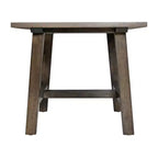 Flash Furniture Eli Tavolino Rustico in Legno Massello, Tavolino d'Appoggio Stile Cavalletto
