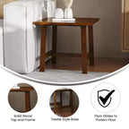 Flash Furniture Eli Tavolino Rustico in Legno Massello, Tavolino d'Appoggio Stile Cavalletto