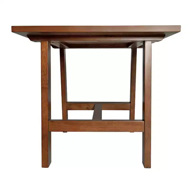 Flash Furniture Eli Tavolino Rustico in Legno Massello, Tavolino d'Appoggio Stile Cavalletto