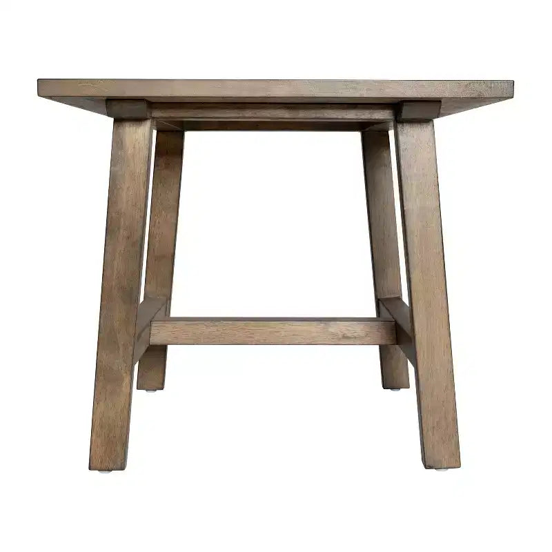 Flash Furniture Eli Tavolino Rustico in Legno Massello, Tavolino d'Appoggio Stile Cavalletto