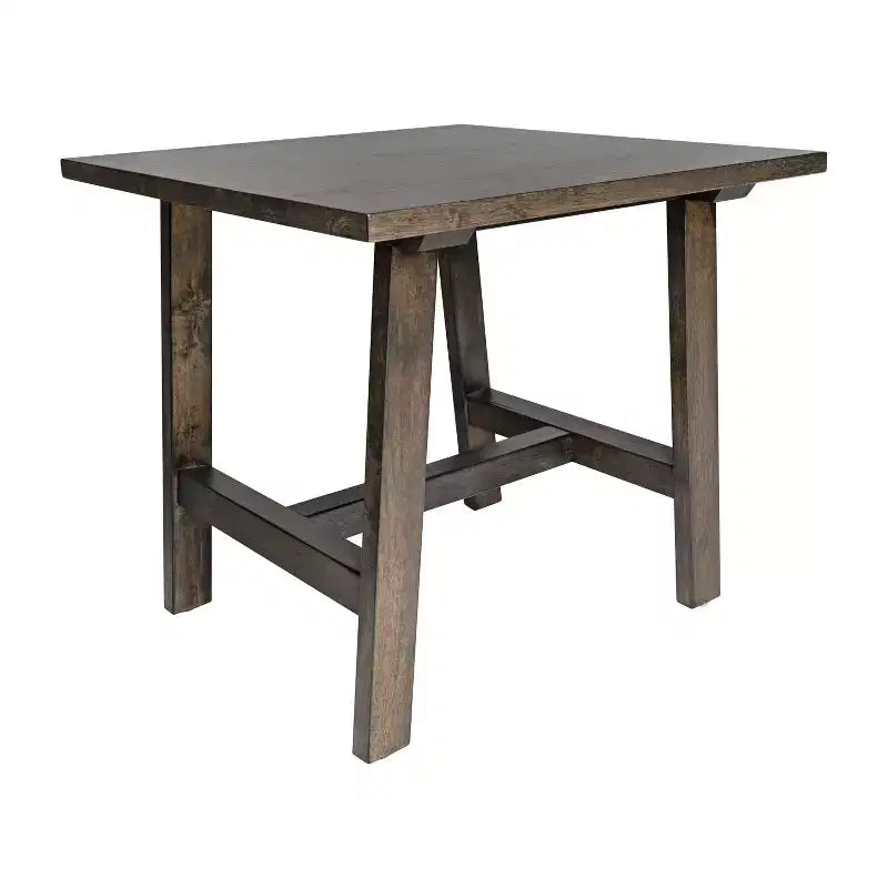 Flash Furniture Eli Tavolino Rustico in Legno Massello, Tavolino d'Appoggio Stile Cavalletto