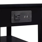 Tavolino American Heritage 1 cassetto con caricatore e ripiani - Breighton Home