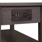 Tavolino American Heritage 1 cassetto con caricatore e ripiani - Breighton Home