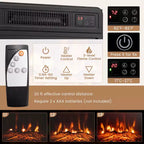 Mobile TV Costway con caminetto e luci a LED, caminetto elettrico da 18'' per TV fino a 50'' Grigio/Marrone/Nero/Bianco