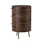 Maddalena Tavolino Contenitore a Tamburo Alto 26" con 3 Cassetti|KARAT HOME