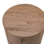 Maddalena Tavolino Contenitore a Tamburo Alto 26" con 3 Cassetti|KARAT HOME