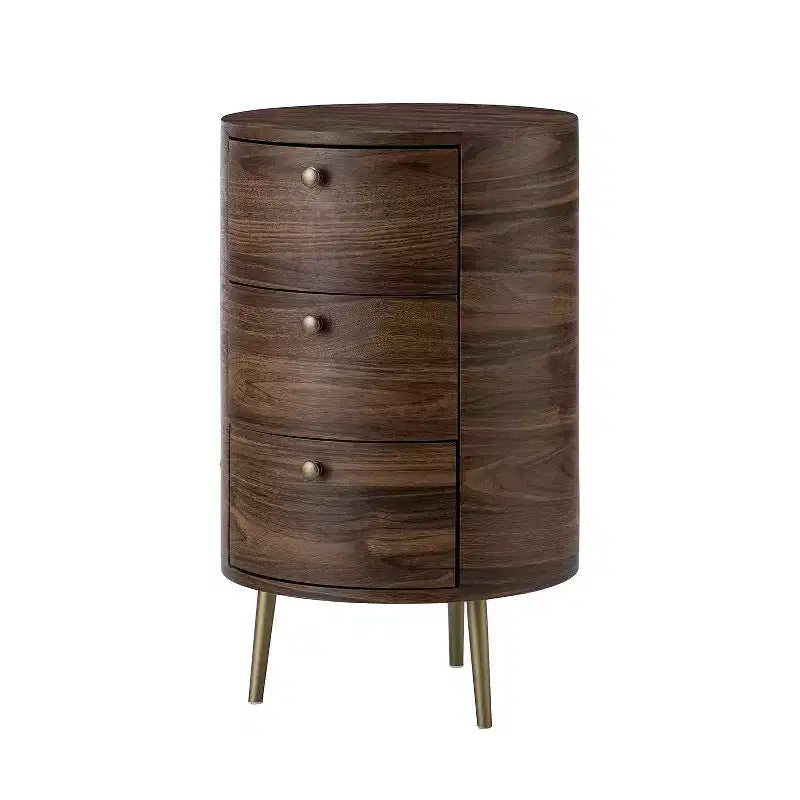Maddalena Tavolino Contenitore a Tamburo Alto 26" con 3 Cassetti|KARAT HOME