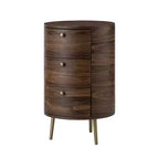 Maddalena Tavolino Contenitore a Tamburo Alto 26" con 3 Cassetti|KARAT HOME