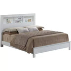 Passion Furniture Letto matrimoniale Queen Burlington con mensole portaoggetti