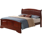 Letto matrimoniale imbottito in legno Luigi Filippo di Passion Furniture