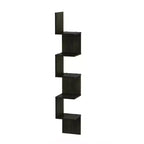 Furinno 5-Tier S-Shaped Bookshelf Corner Storage Display Bookcase,Espresso