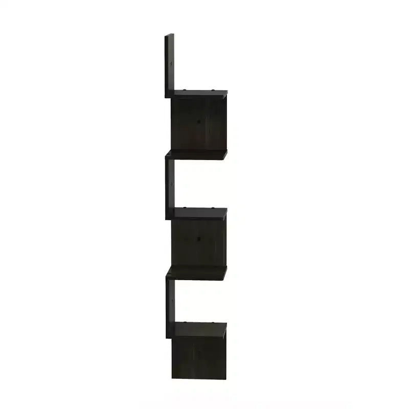 Furinno Libreria angolare a 5 ripiani a forma di S, colore espresso