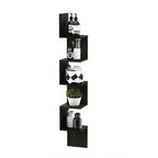 Furinno Libreria angolare a 5 ripiani a forma di S, colore espresso