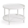 Kate and Laurel Bellport Round Wood Coffee Table, 29x29x21, White
