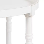Tavolino rotondo in legno Kate e Laurel Bellport, 29x29x21, bianco