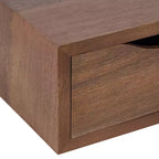 Tavolino da salotto galleggiante rettangolare in legno Kate and Laurel Hutton, 22x10x5,5, marrone noce