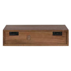 Tavolino da salotto galleggiante rettangolare in legno Kate and Laurel Hutton, 22x10x5,5, marrone noce