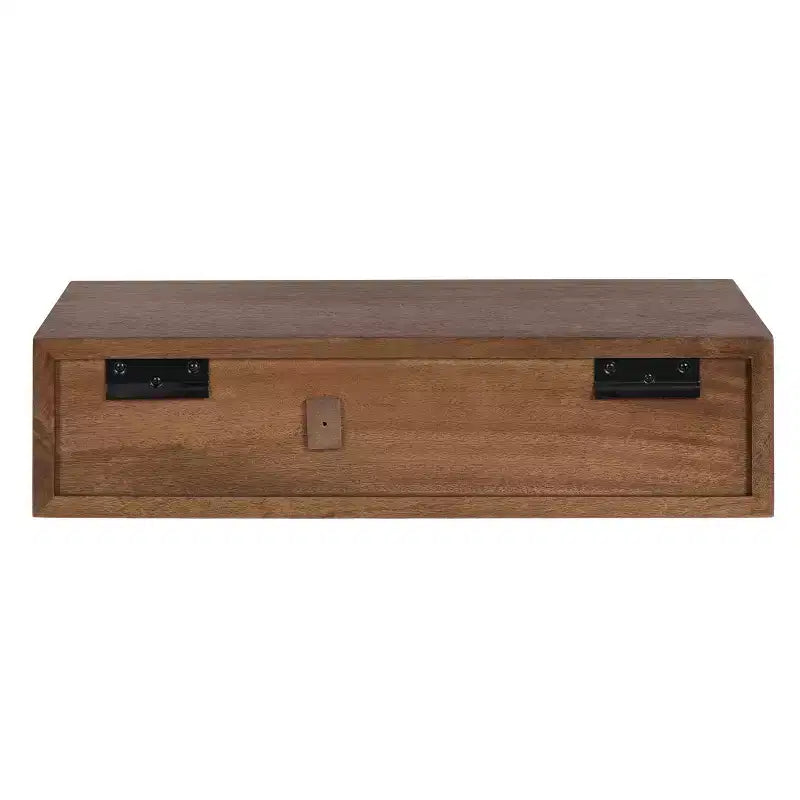 Tavolino da salotto galleggiante rettangolare in legno Kate and Laurel Hutton, 22x10x5,5, marrone noce