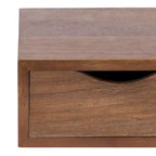 Tavolino da salotto galleggiante rettangolare in legno Kate and Laurel Hutton, 22x10x5,5, marrone noce