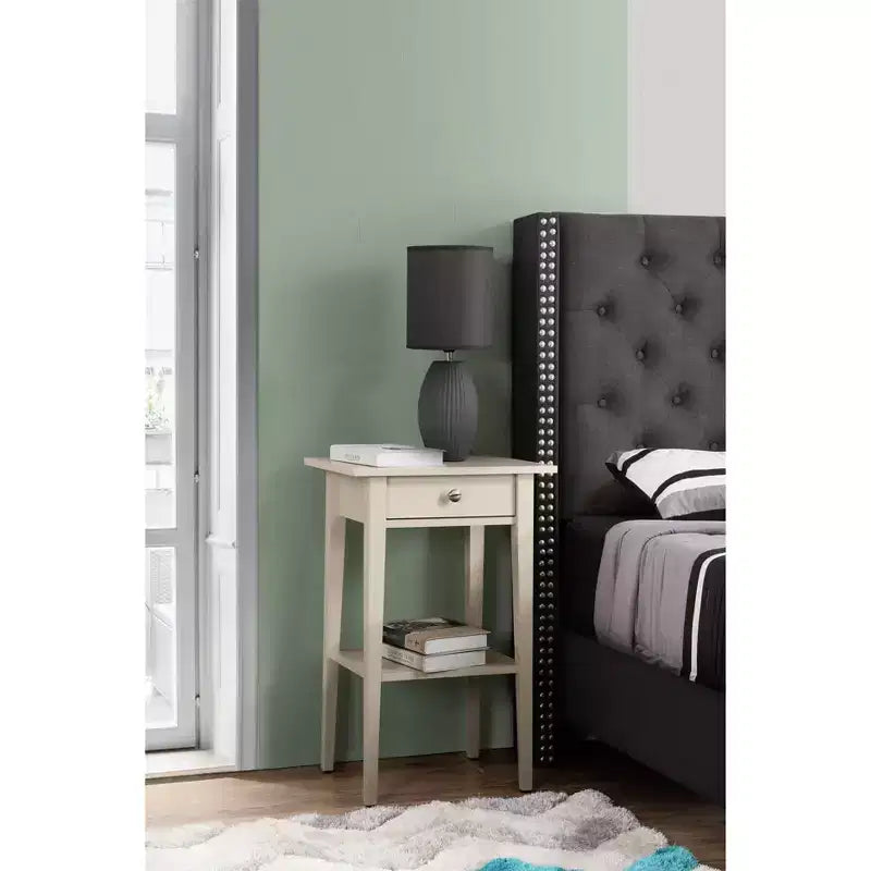 Comodino con 1 cassetto Passion Furniture Dalton (71 cm A x 46 cm L x 36 cm P)
